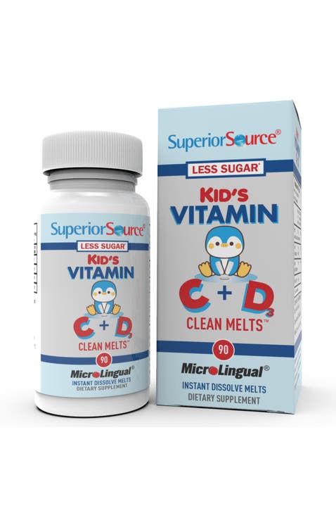Kids C Plus D3 Clean Melts MicroLingual Tablets White