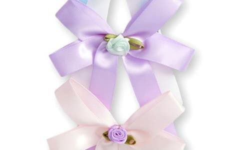 Capelli New York Kids' 10-pack Rose Bow Clips In Pink Pale Multi