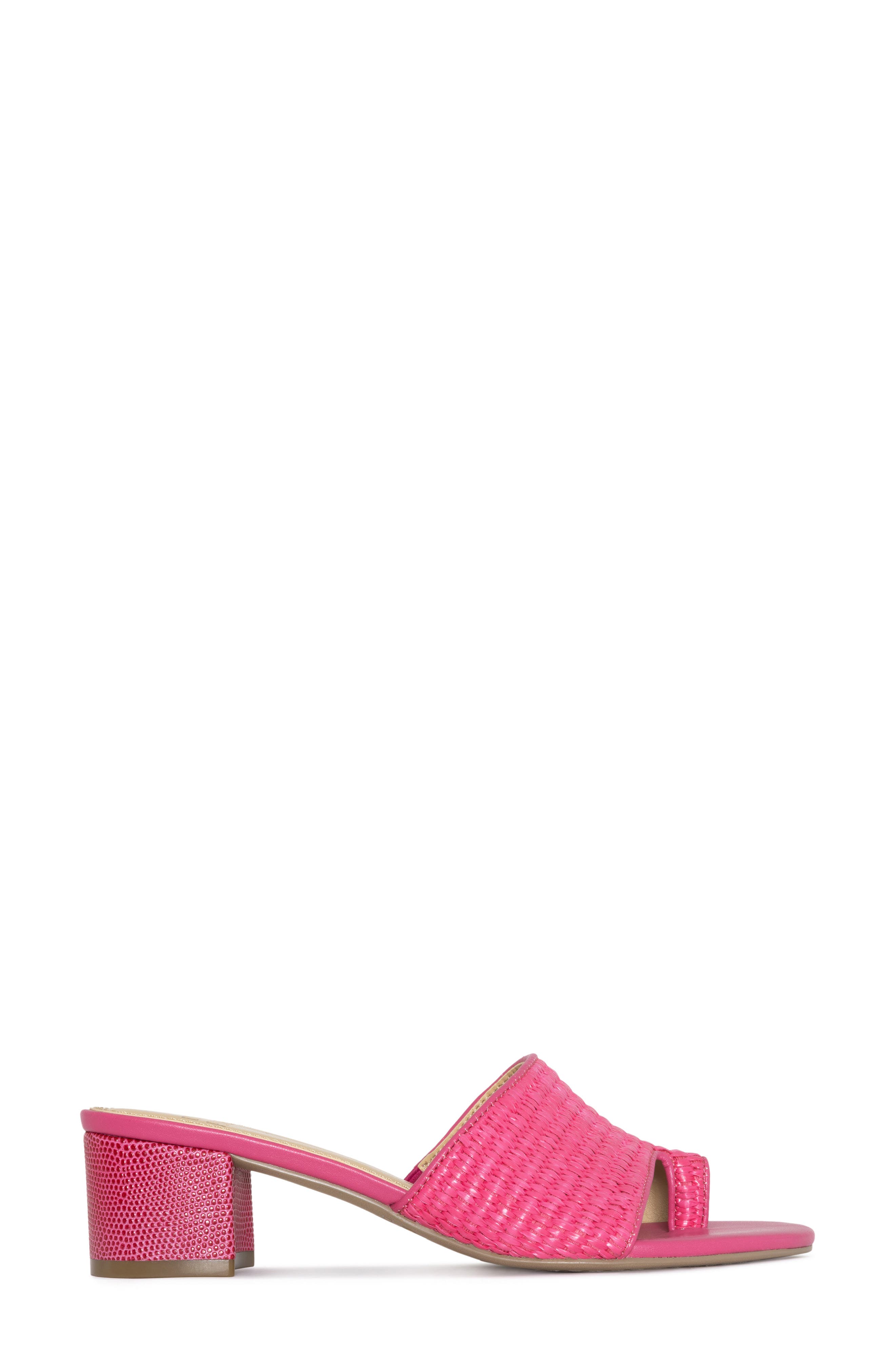 Donald Pliner Naia Embossed Slide Sandal, Alternate, color, Magenta