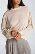 Kenneth Cole Collection Sheer Crewneck Sweater