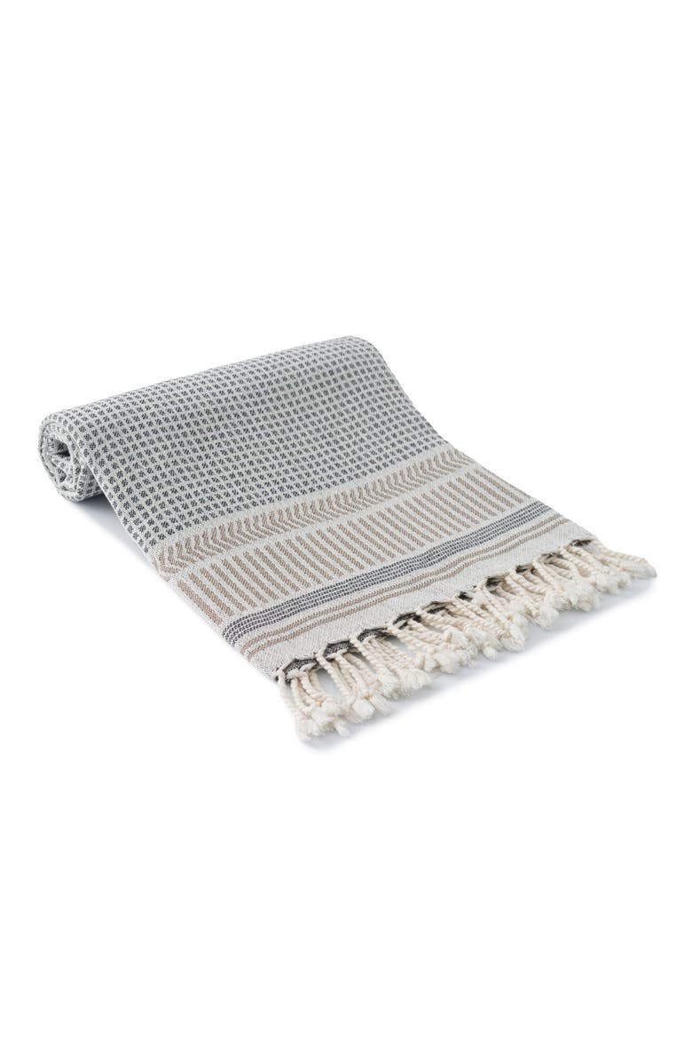 Oliviera Home Kilim Turkish Cotton Bath and Hand Towel - Set, Alternate, color, Black