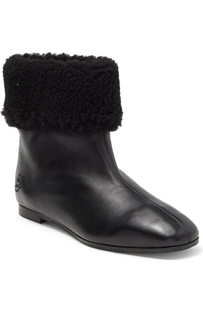 Mansur Gavriel Genuine Shearling Cuff Bootie, Main, color,