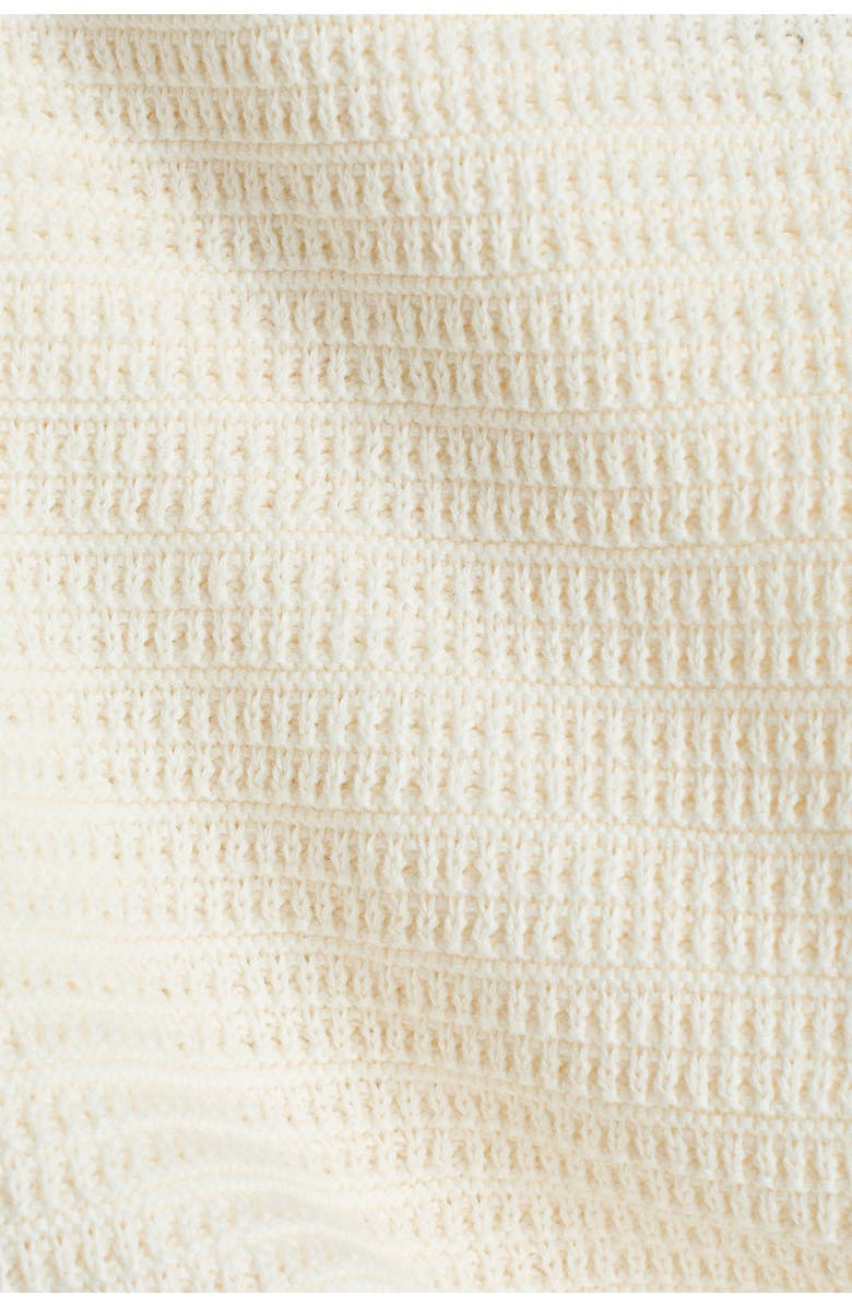 H&M Textured cotton dress, Alternate, color, Cream