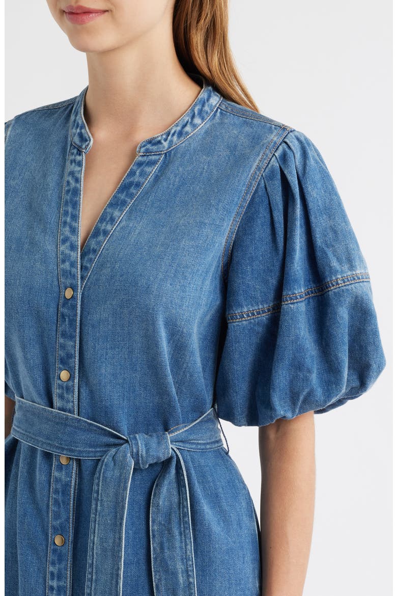 Kingsley Denim Snap-Up Dress, Alternate, color, ANTIQUE BLUE