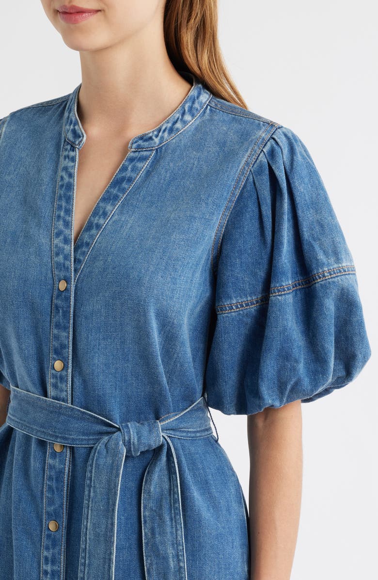 Rails Kingsley Denim Snap-Up Dress, Alternate, color, Antique Blue