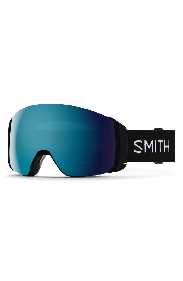 Smith 4D MAG 184mm Snow Goggles, Main, color, Black / Sun Blue Mirror