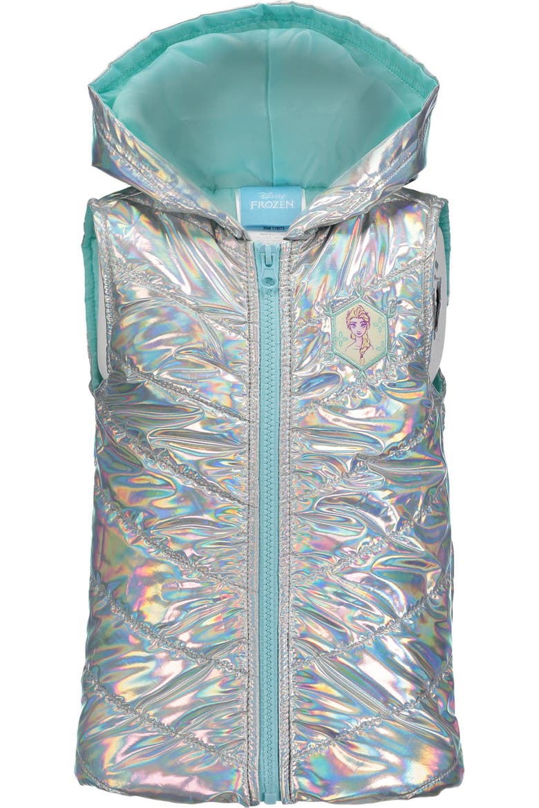 Frozen Queen Elsa Hooded Vest and Leggings Set, Alternate, color, Elsa Silver Blue