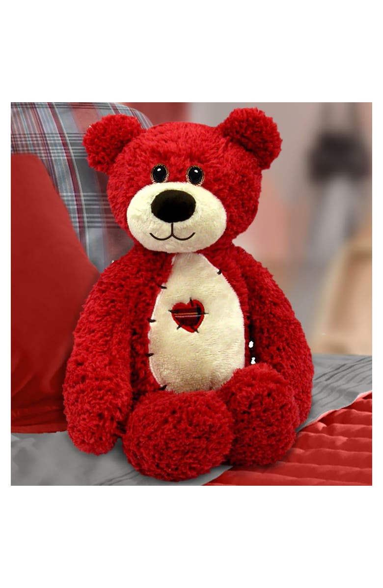 First & Main Tender Teddy, Red Plush Animal, Alternate, color, Red