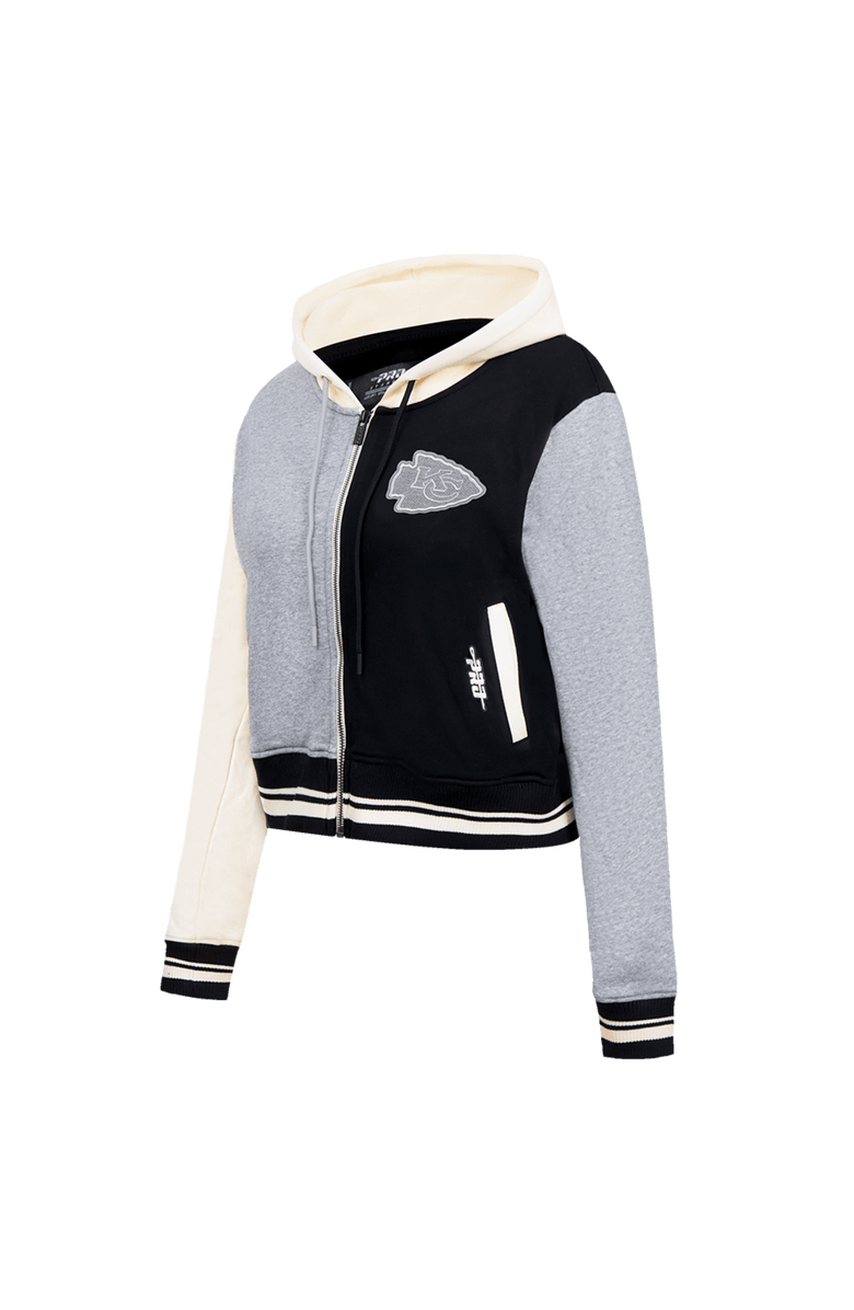 PRO STANDARD Women's Pro Standard Gray Kansas City Chiefs Reverse French Terry Colorblock Full-Zip Hoodie, Alternate, color, 