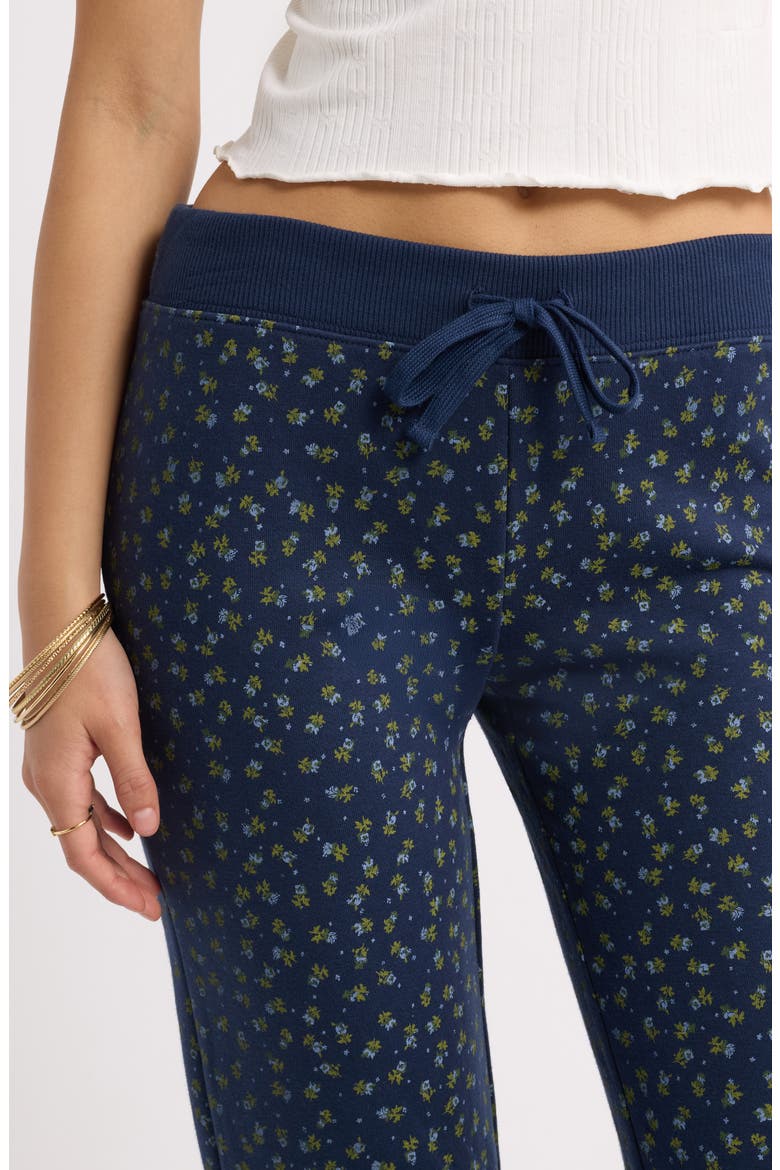 Slim Bootcut Pants, Alternate, color, NAVY- BLUE WILLOW ROSETTE