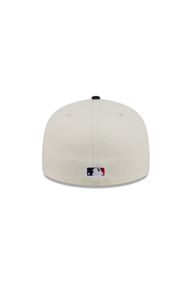 Men's New Era  Cream/Navy Washington Nationals Bullpen Cart 59FIFTY Fitted Hat, Alternate, color, Cream