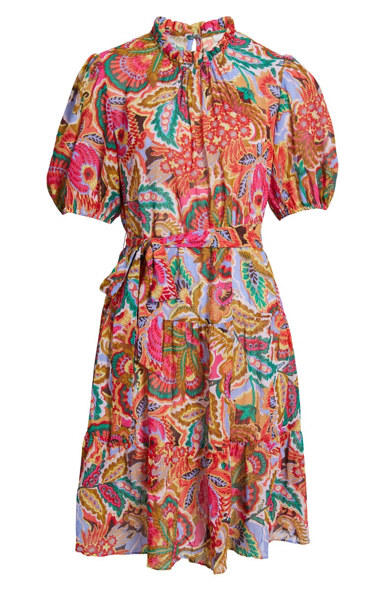 Julia Jordan Ruffle Tie Belt Crinkle Shirtdress, Alternate, color,
