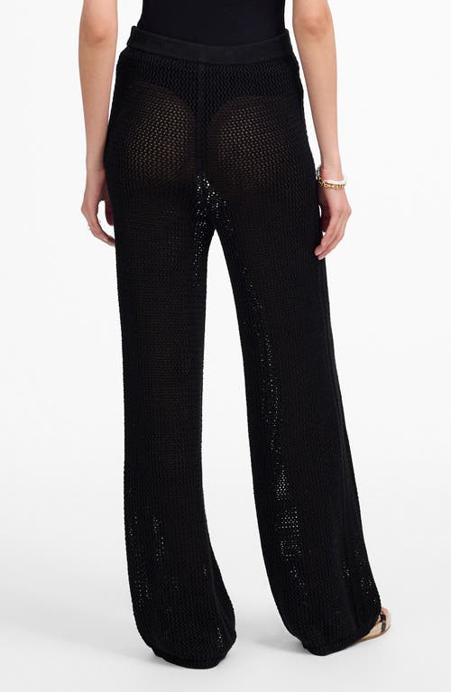Madewell Open Stitch Sweater Pants In Black