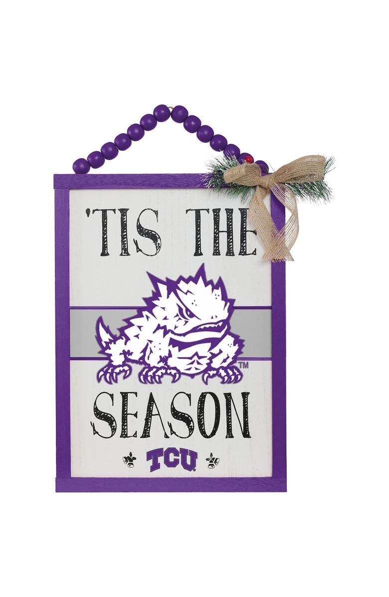 FOCO TCU Horned Frogs 'Tis the Season Sign, Main, color,