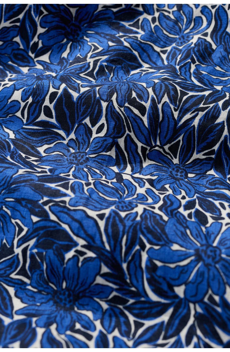 Seasalt Cornwall Treen Cove Linen Jumpsuit, Alternate, color, Stream Flower Bright Marine