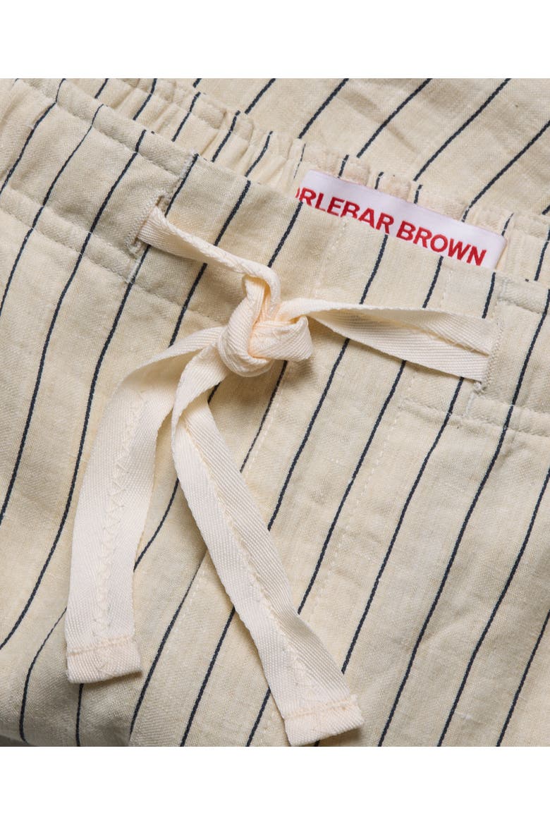 Alex Relaxed Fit Striped Linen Trousers, Alternate, color, LATTE/NIGHT IRIS