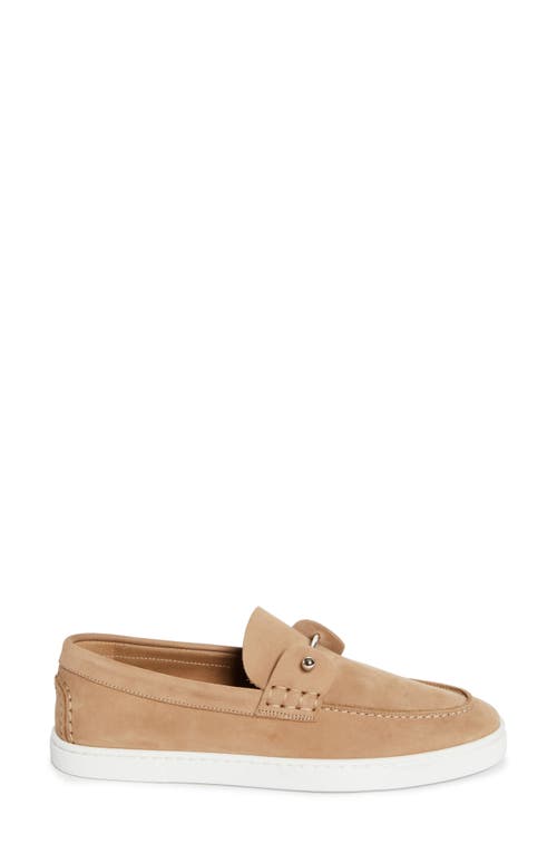 Christian Louboutin Chambeliboat Loafers In Beige Leather In Lionne