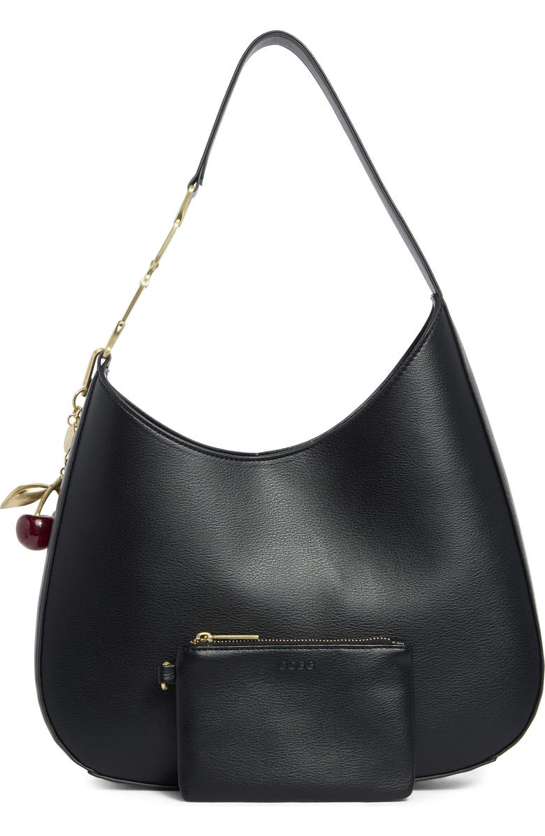 BCBG Asymmetric Hobo Bag, Alternate, color, Black