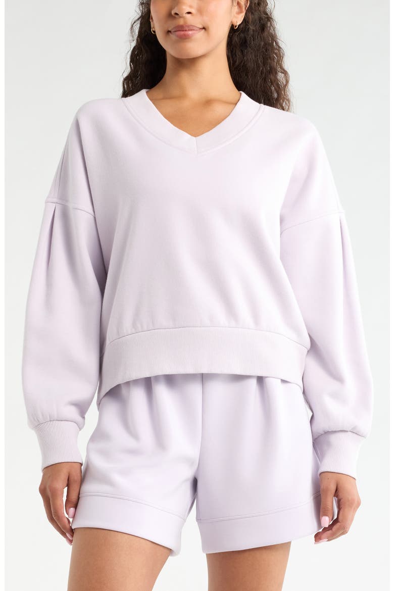 Cloud Fleece Sweatshirt, Main, color, PURPLE HUSH