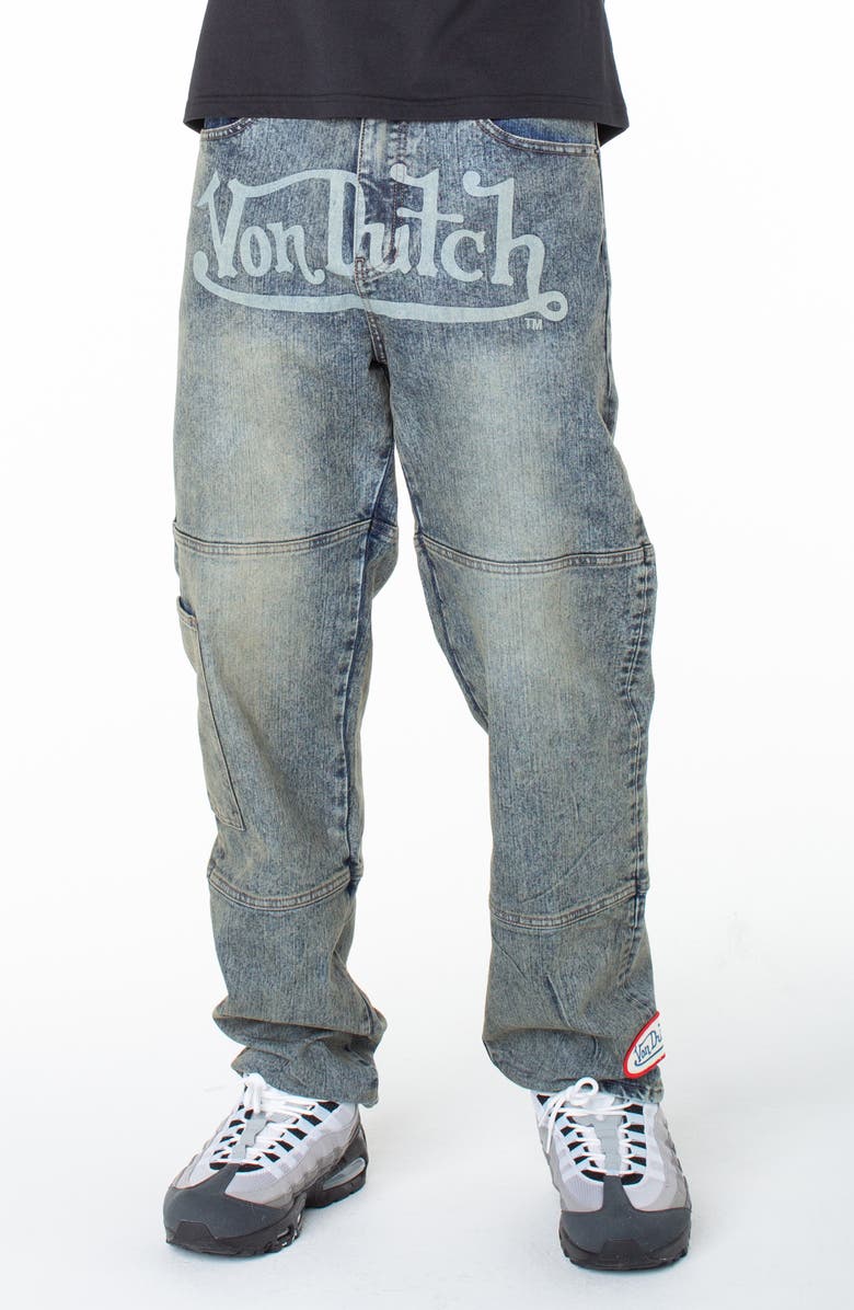 Von Dutch Acid Straight Leg Angel Jean, Main, color, Hazestone