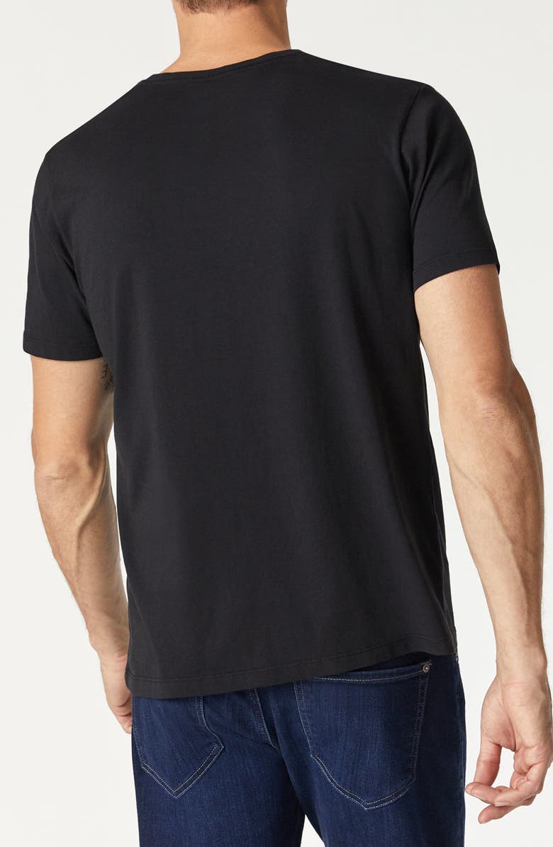 Mavi Jeans Basic Black Stretch Cotton Crewneck T-Shirt, Alternate, color,