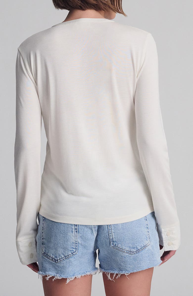 Mavi Jeans Henley Top, Alternate, color, Coconut Milk