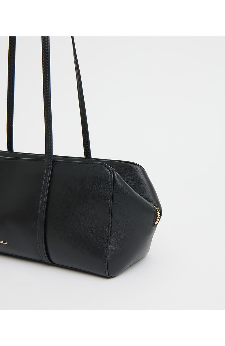 Mansur Gavriel Filo Leather Shoulder Bag, Alternate, color, Black