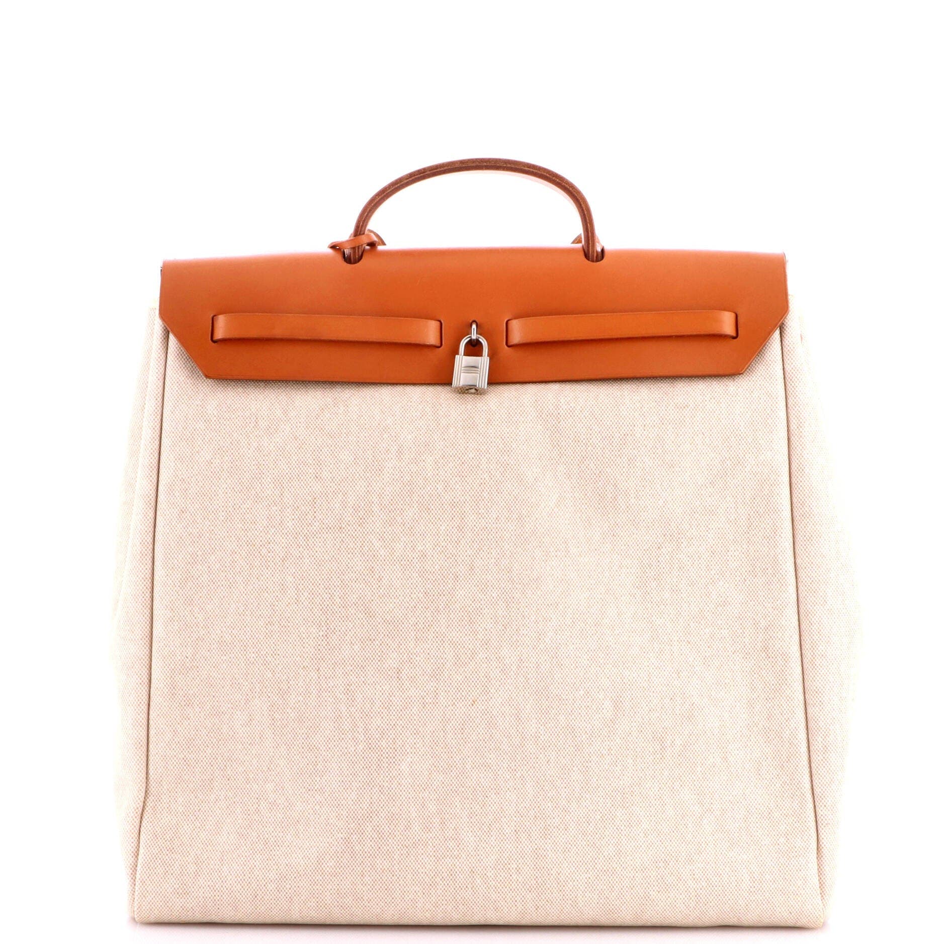 Herbag Toile and Leather GM, Alternate, color, White