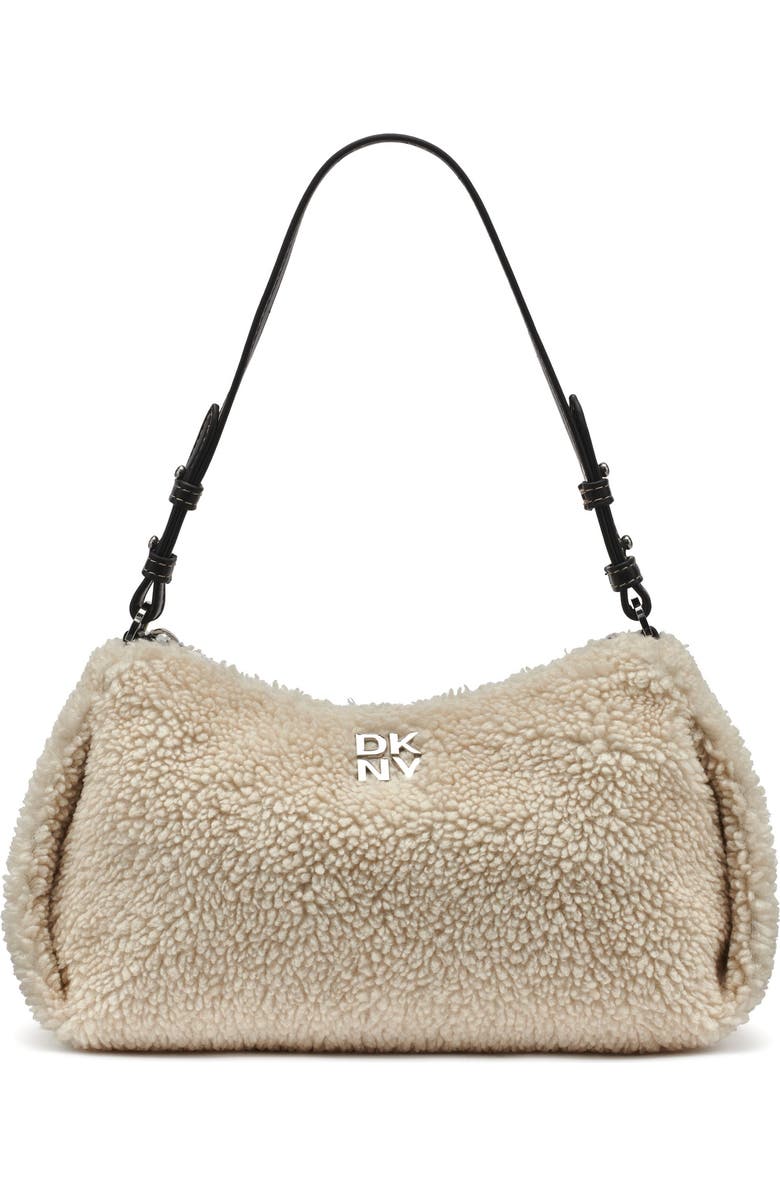 DKNY Remy Shearling Top-Zip Shoulder Bag, Main, color,
