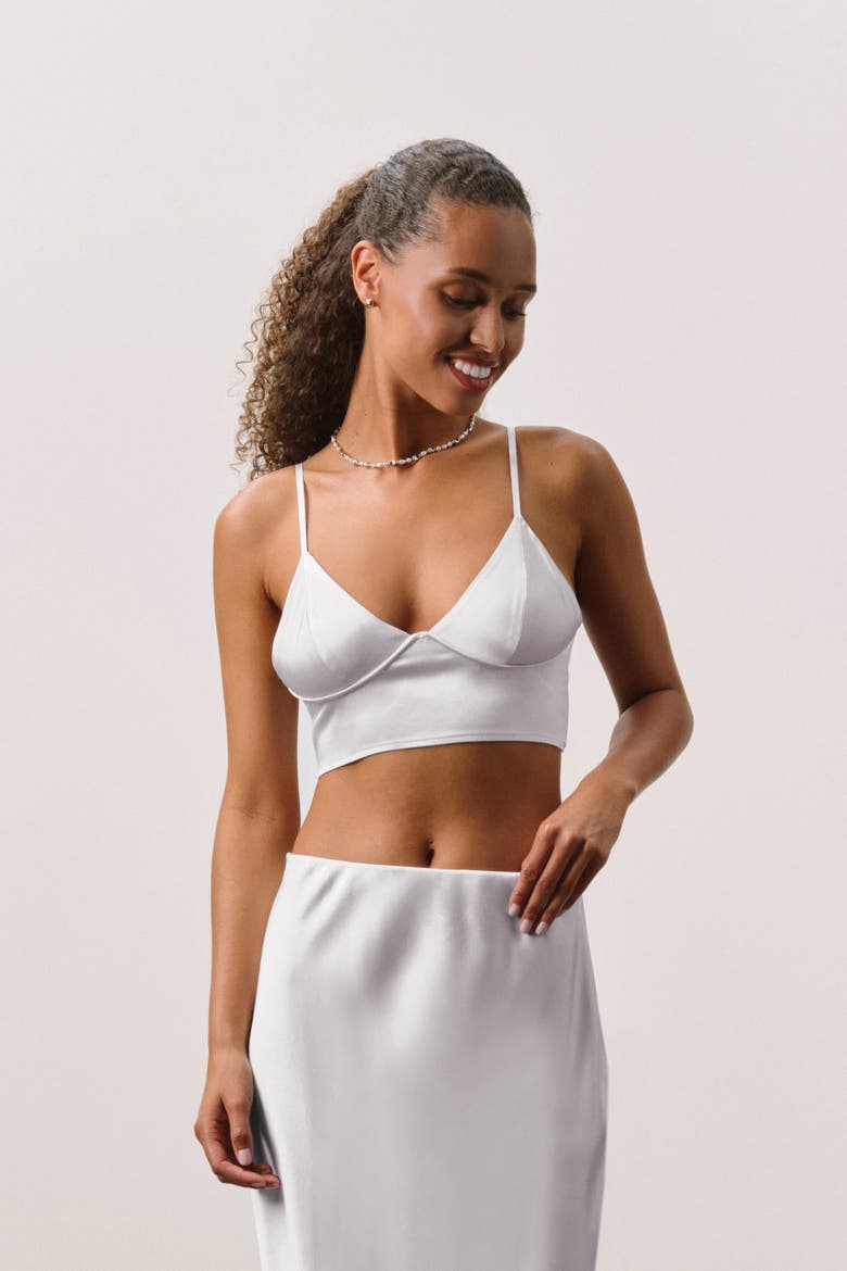 SASHA SILK BRALETTE, Main, color, Marble