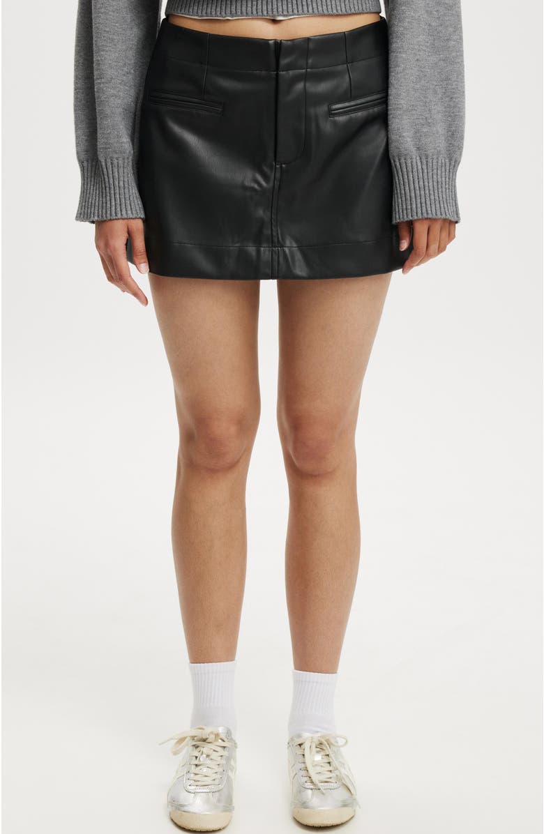 Cotton On Women's Faux Leather Mini Skirt Nth, Main, color, 