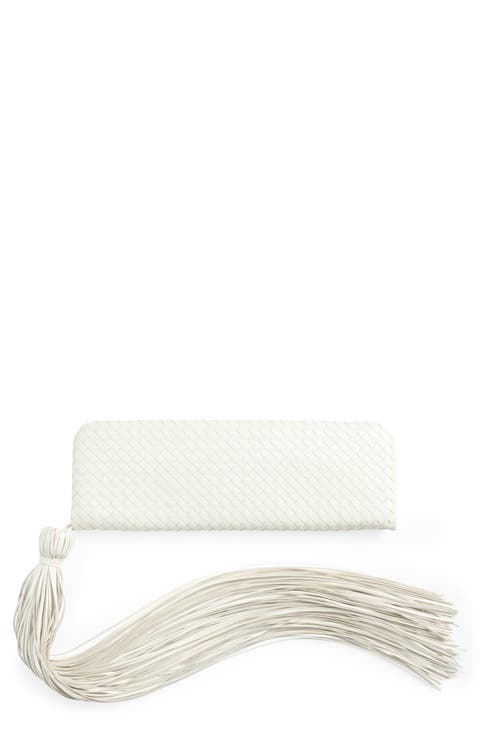 Intrecciato Plume Leather Clutch