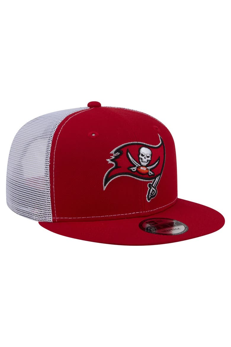 Men's New Era  Red Tampa Bay Buccaneers Core Team 9FIFTY Trucker Snapback Hat, Alternate, color, Red