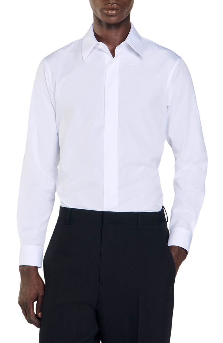 SANDRO Cotton shirt, Main, color, 