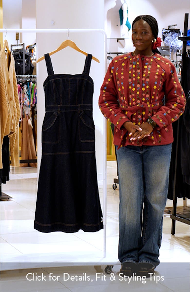 Sleeveless Denim A-Line Dress, sales video thumbnail