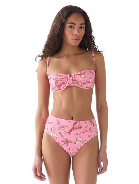 Ruched Underwire Bra Swim Top Swimsuit