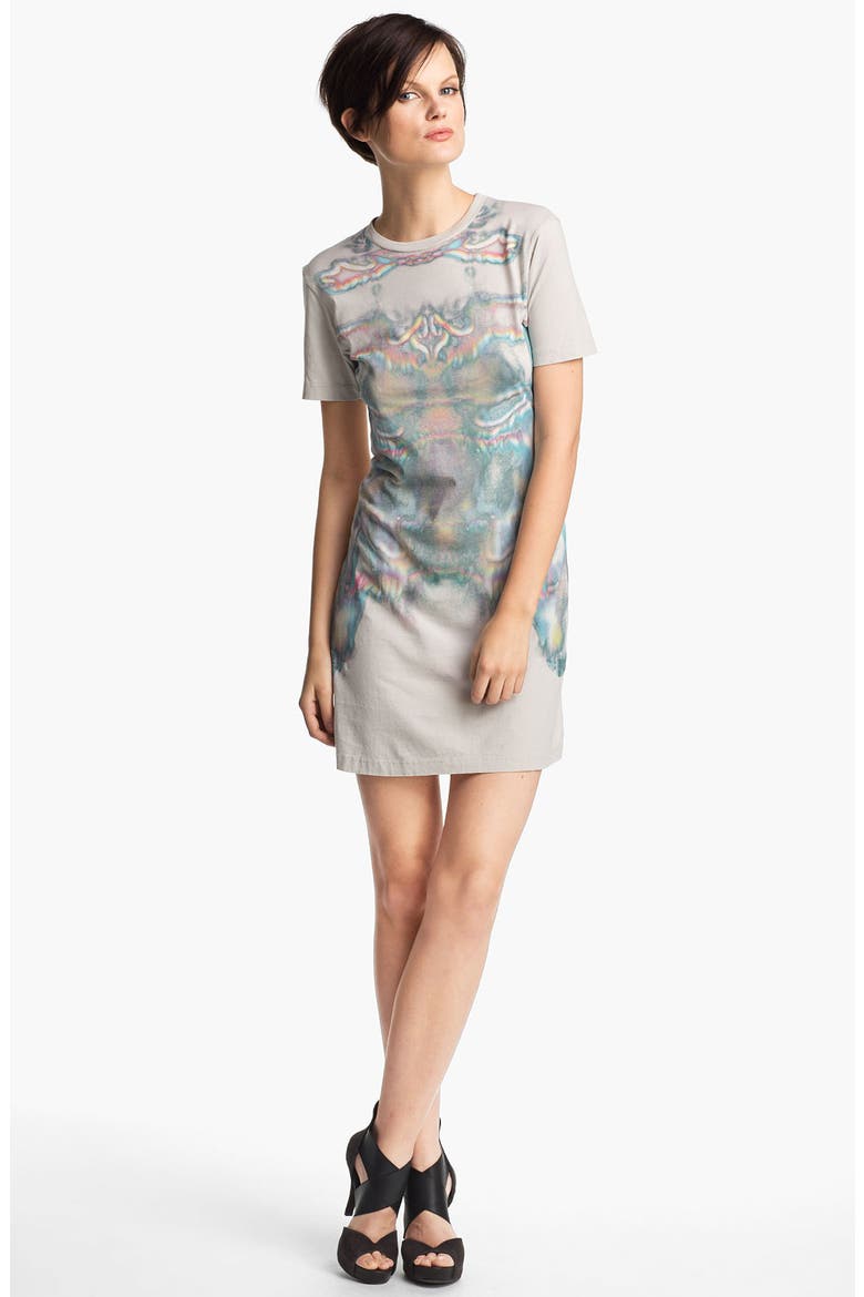 'Cherry Isobek' Jersey T-Shirt Dress, Main, color, WHITE MULTI