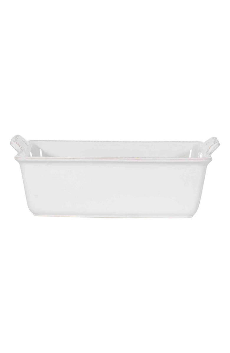 Juliska Berry & Thread Square Ceramic Baking Dish, Alternate, color, Whitewash
