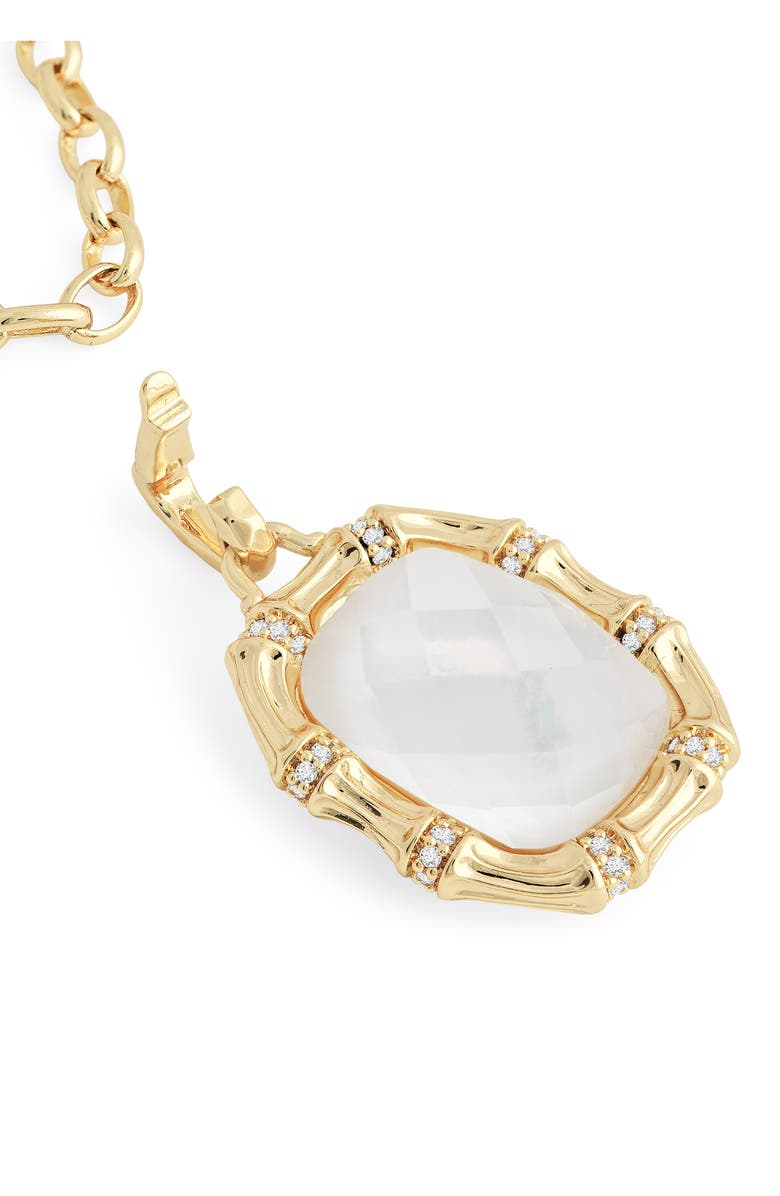 Anabel Aram Jewelry Bamboo Texture Pendant Necklace, Alternate, color, Mother Of Pearl