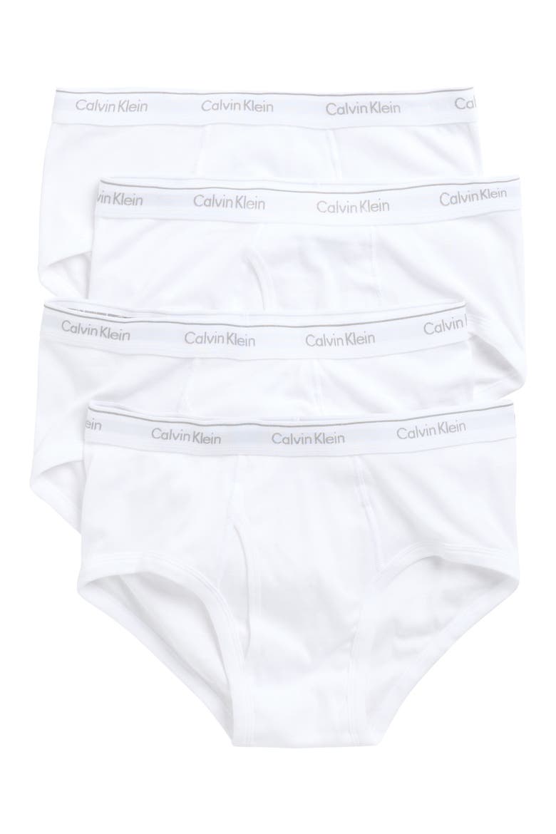 Cotton Classic Fit Brief - Pack of 4, Main, color, 100 WHITE