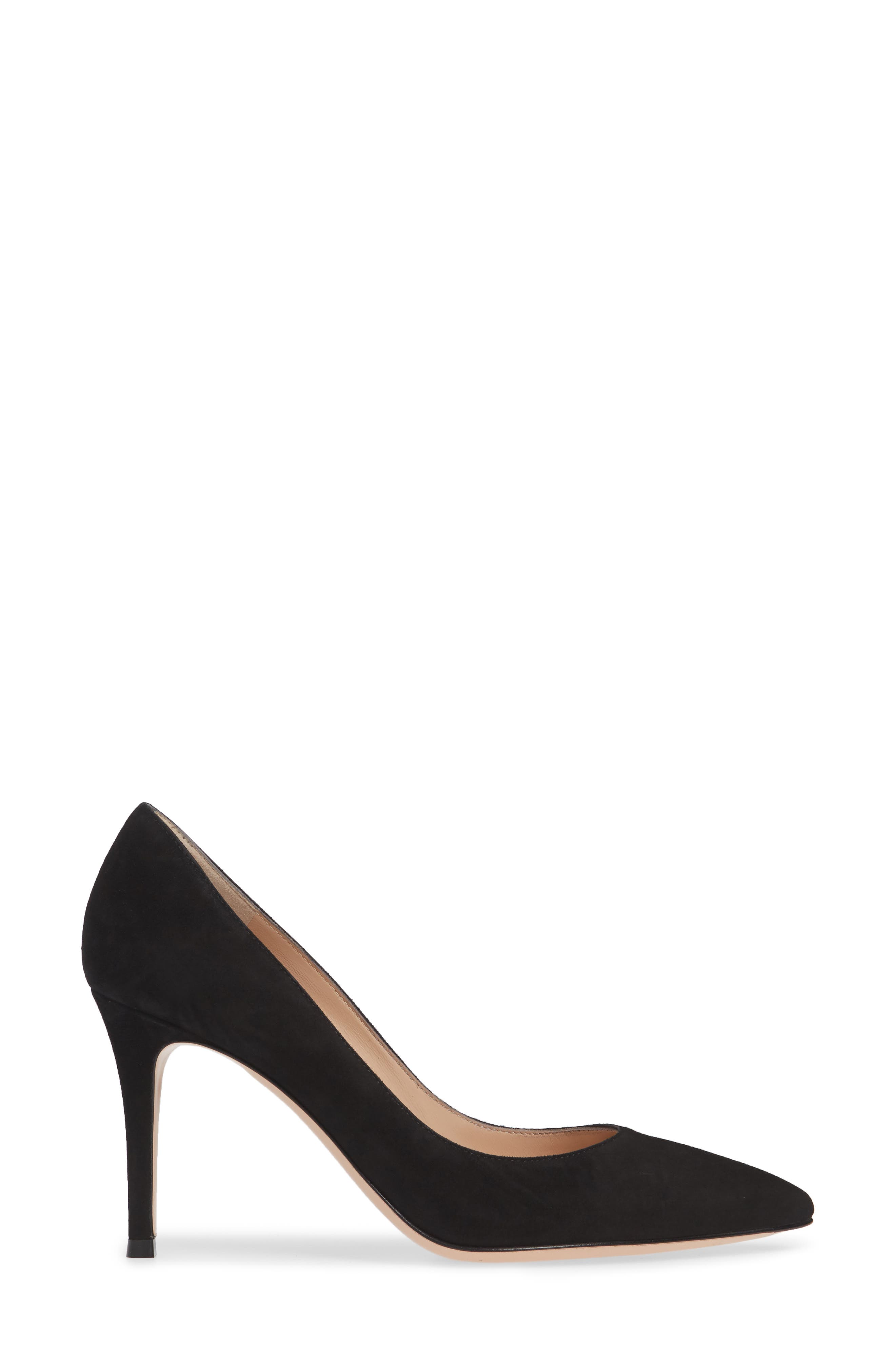 Gianvito Rossi Pointed Toe Pump, Alternate, color, Black