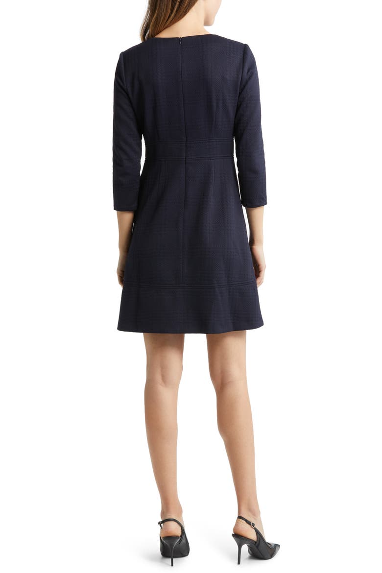 Plaid A-Line Dress, Alternate, color, NAVY