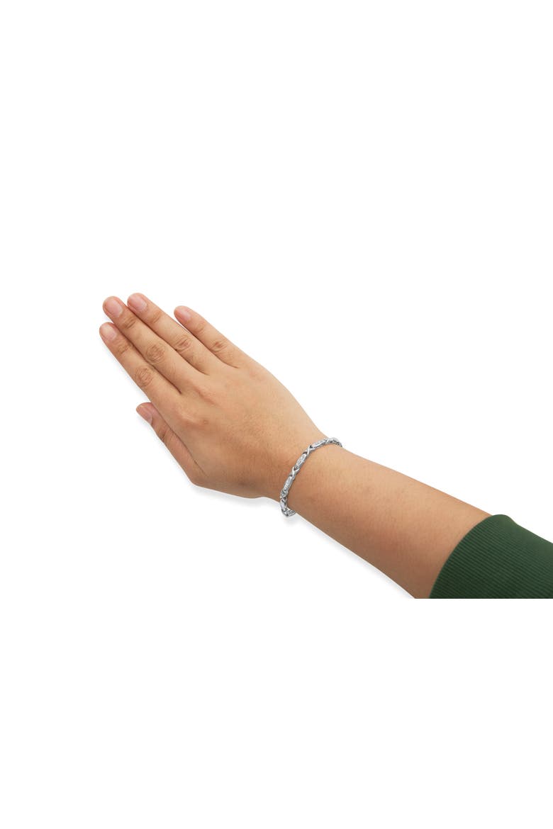 14K White Gold 1.0 Cttw Invisible-Set Princess Diamond Tennis Bracelet (H-I Color, SI1-SI2 Clarity) - 7", Alternate, color, White Gold