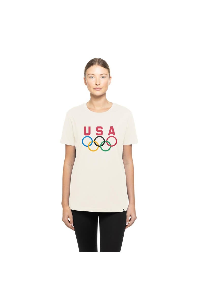 New Era Men's New Era  Cream Team USA Five Rings Chrome T-Shirt, Alternate, color, Cream
