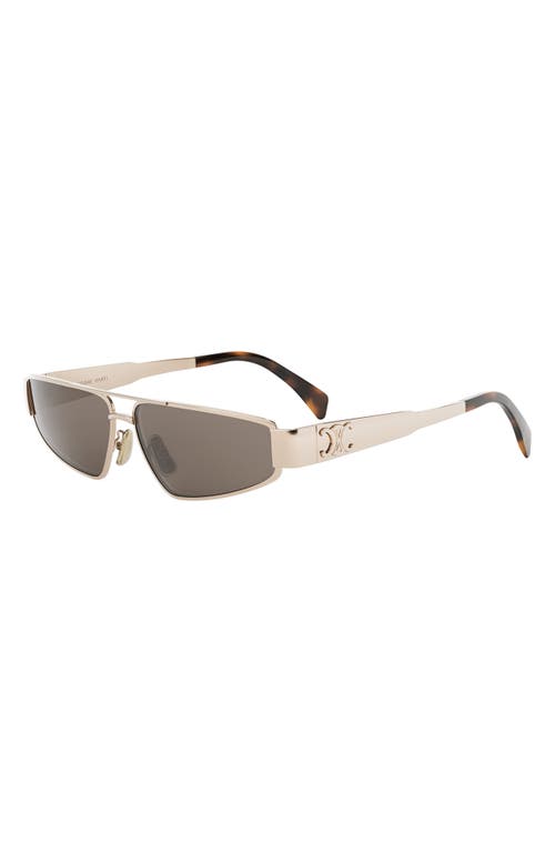 Celine Triomphe 59mm Geometric Sunglasses In Brown