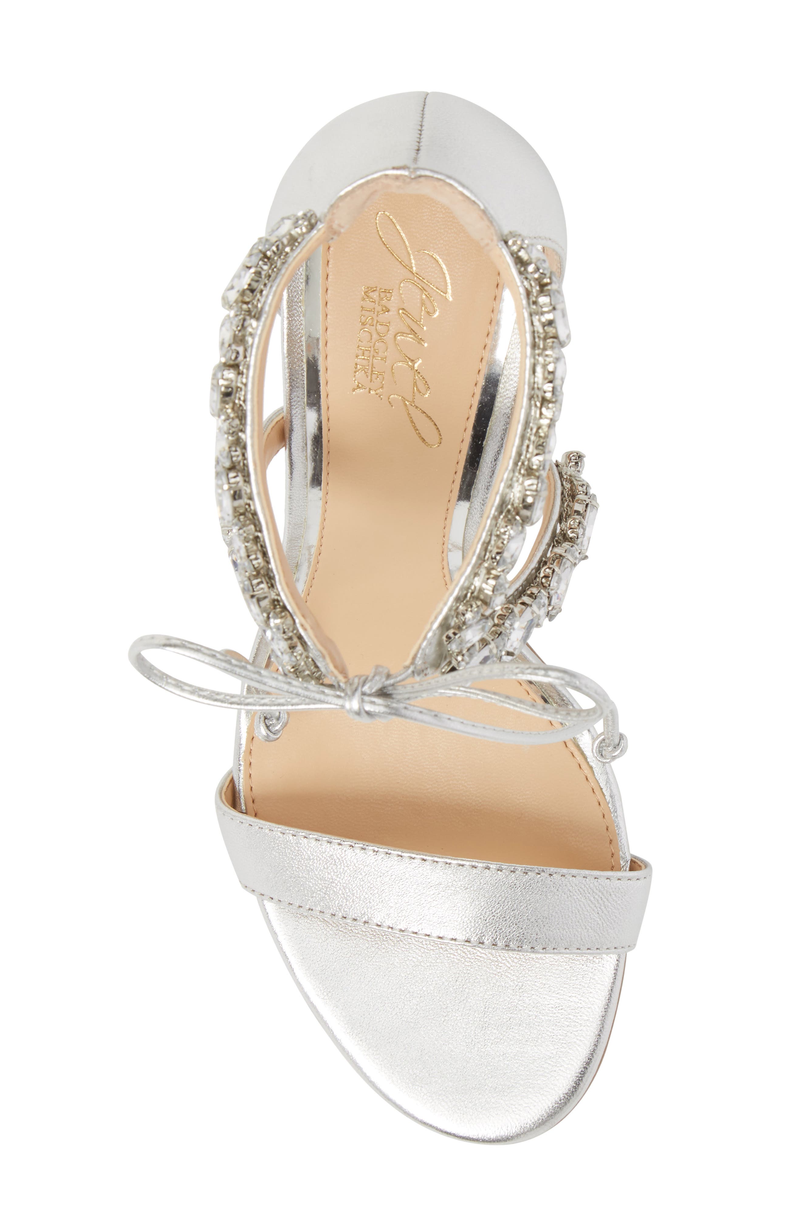 Thamar Embellished Sandal, Alternate, color, SILVER LEATHER