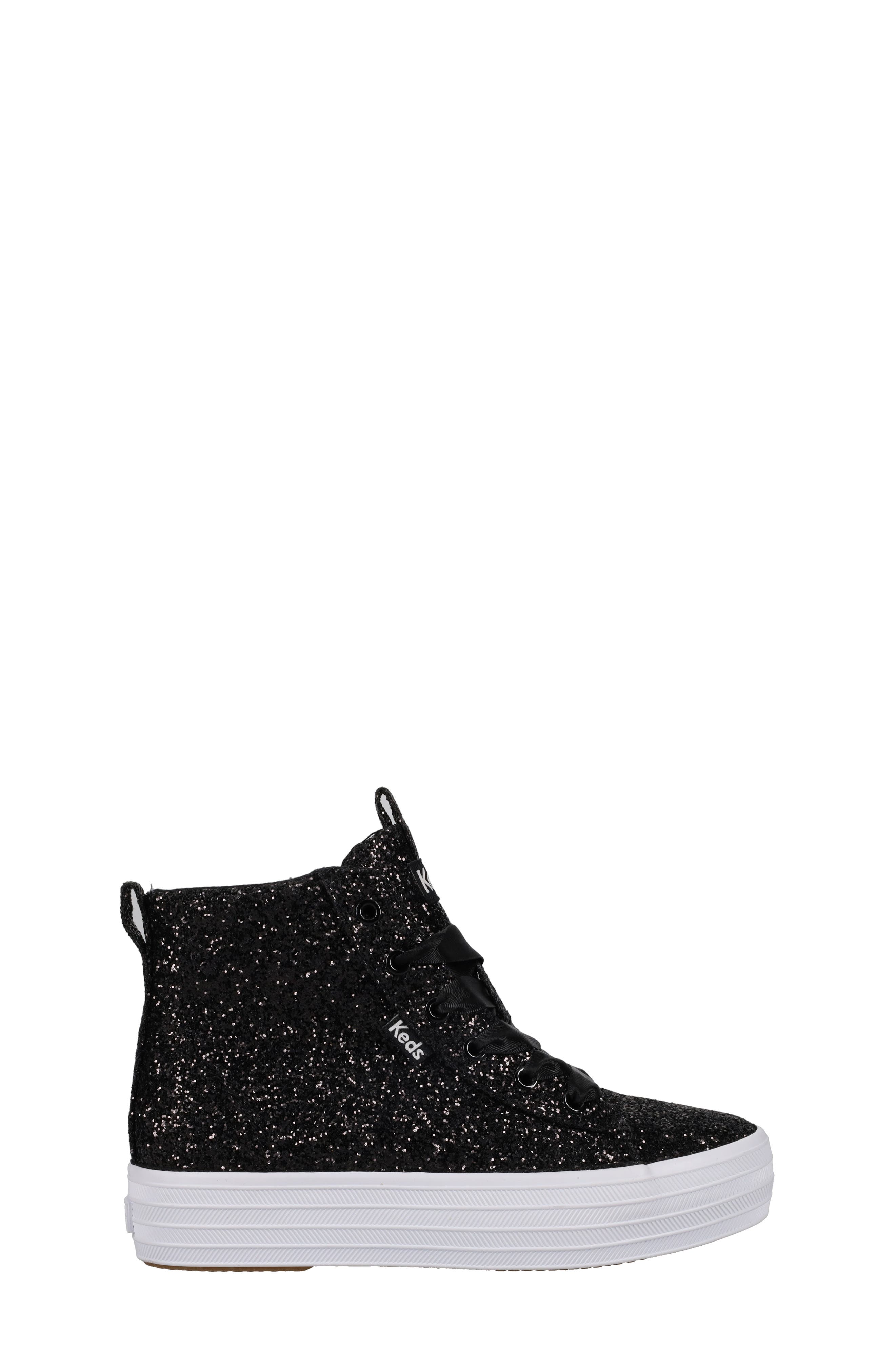 Keds<sup>®</sup> Kids' Triple Up Glitter Celebration High Top Sneaker, Alternate, color, 