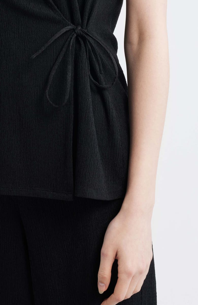 Anne Klein Notch Lapel Crepe Wrap Top, Alternate, color, Anne Black