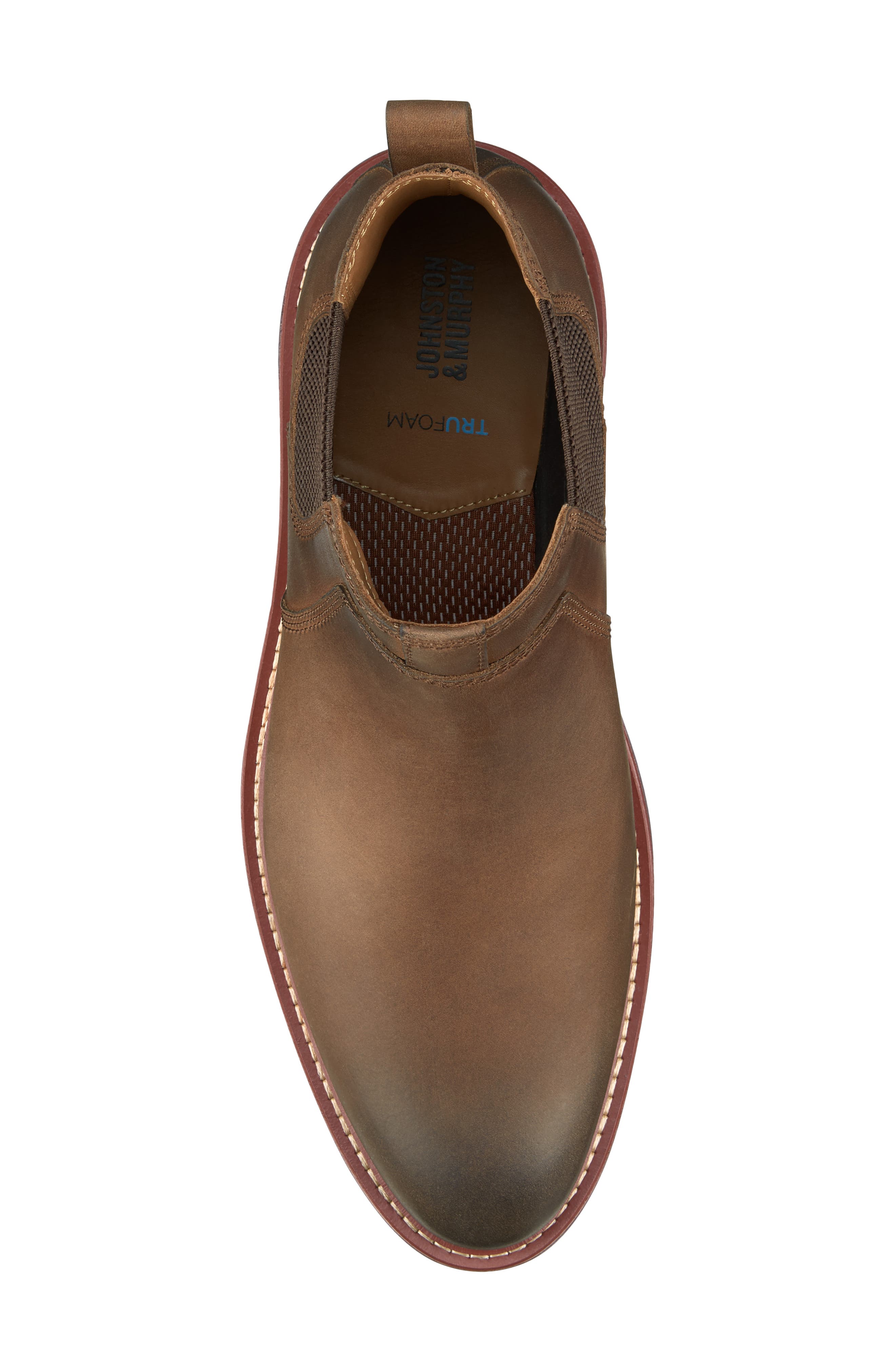 Johnston & Murphy Upton Chelsea Boot, Alternate, color, Brown Oiled Full Grain