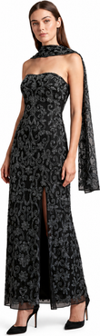 LARA New York Strapless Beaded Gown with Scarf